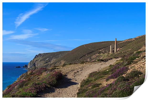 Chapel Porth Cornwall Print by Brian Roscorla