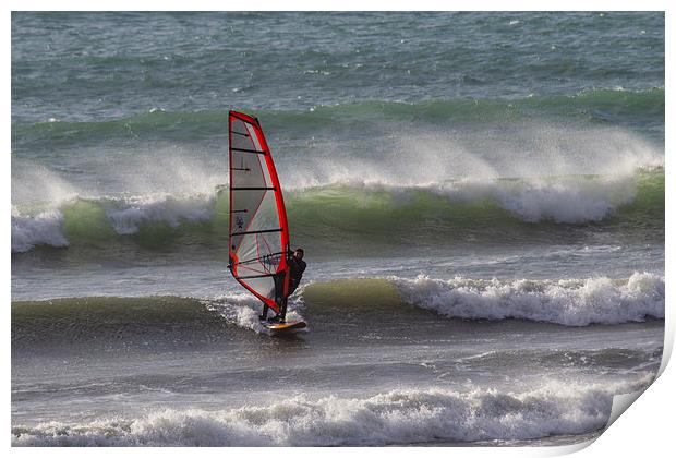 The Wind Surfer Print by Brian Roscorla