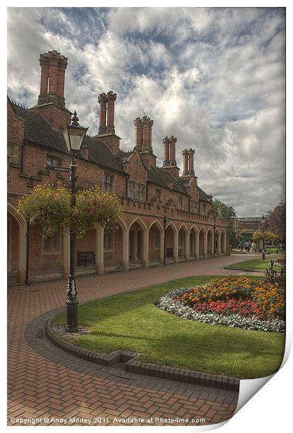 Nicholas Chamberlaine Almshouses, Bedworth Print by Andy Morley