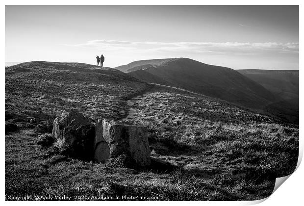 View from Mam Tor Print by Andy Morley