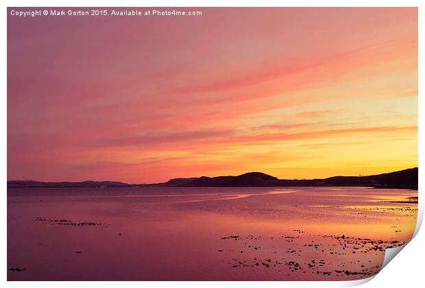  Sunset over the Black Isle Print by Mark Gorton