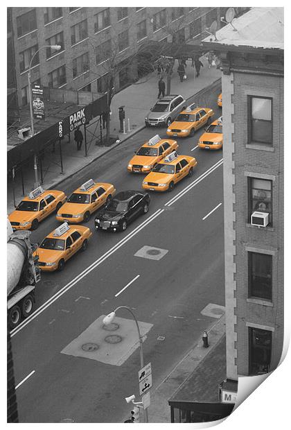 NYC's Yellow Queue Print by  Orchard