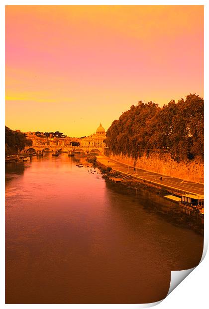 Up the Tiber Print by  Orchard