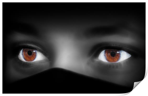 Brown Eyes Print by C.C Photography