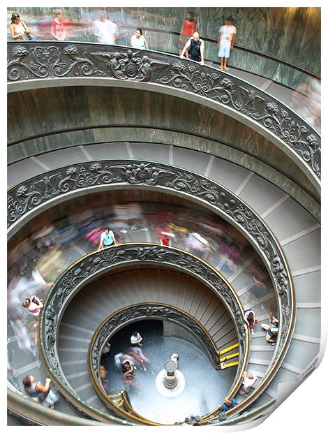 Vatican staircase Print by dave bownds