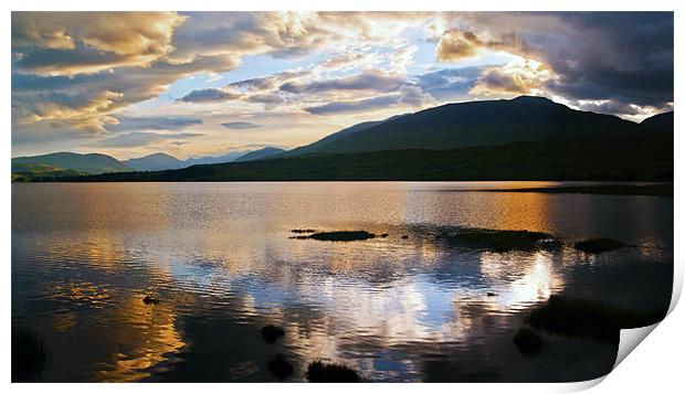 Loch Tulla At Sunset Print by Aj’s Images