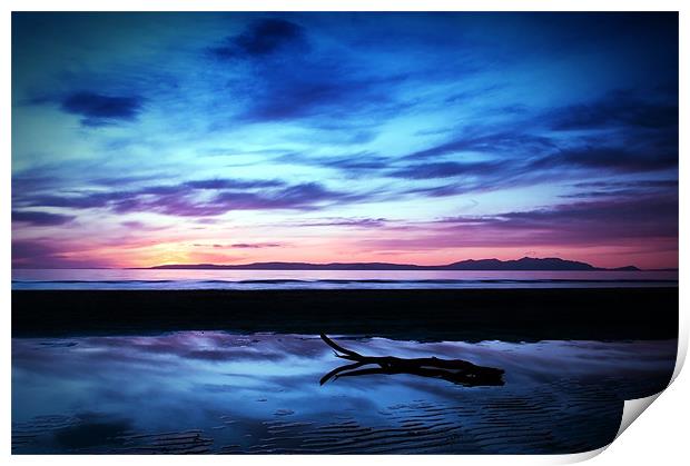 Sunset Over Troon Beach Print by Aj’s Images