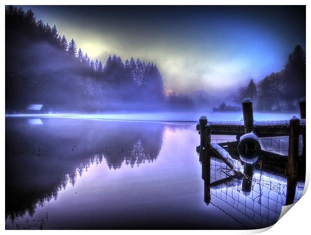 Misty Blues Print by Aj’s Images