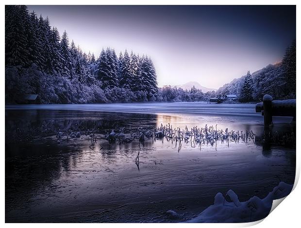 Loch Ard, Frozen In Time. Print by Aj’s Images