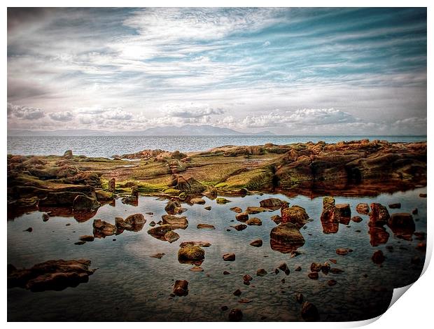 Isle of Arran from Troon Print by Aj’s Images