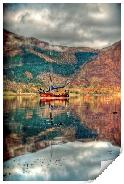 Boat On Loch Leven Print by Aj’s Images
