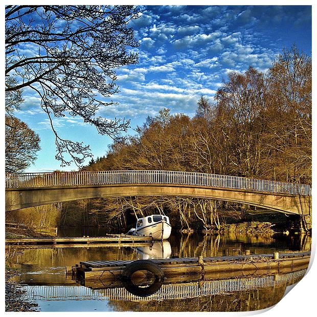 Bride Reflections on Loch Earn. Print by Aj’s Images