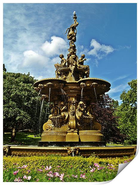 The Ross Fountain In Edinburgh, Scotland. Print by Aj’s Images