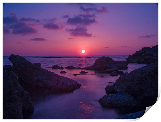 A Cypriot Sunset Print by Aj’s Images