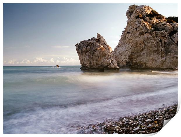 Aphrodites Rock,Cyprus Print by Aj’s Images