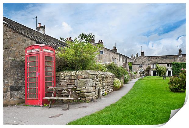 Red Telephone Box on the green Print by Stephen Mole