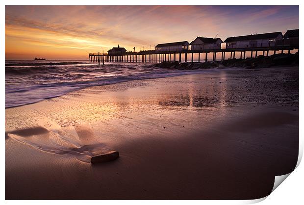 Early Morning Glow over Southwold Print by Stephen Mole