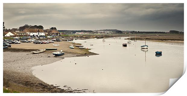 Panoramic of Burnham Overy Staithe Print by Stephen Mole