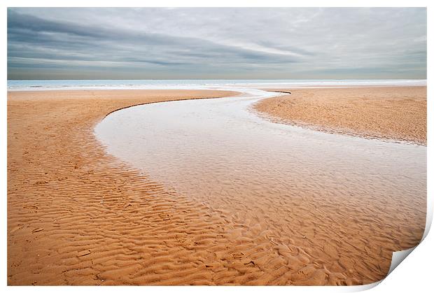 Low tide at Holkham Print by Stephen Mole
