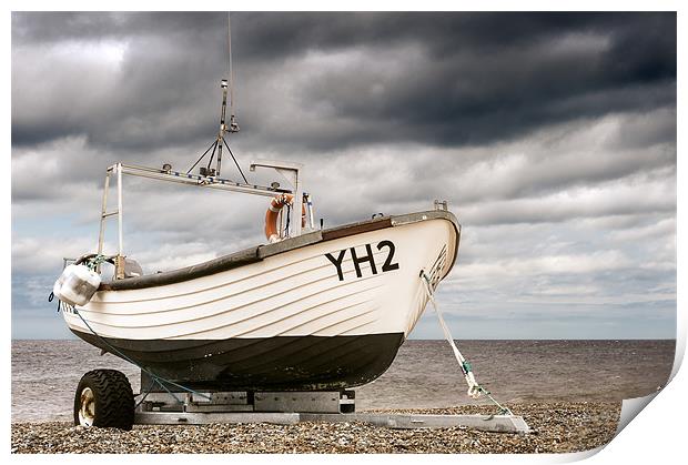 YH2 at Cley Beach Print by Stephen Mole