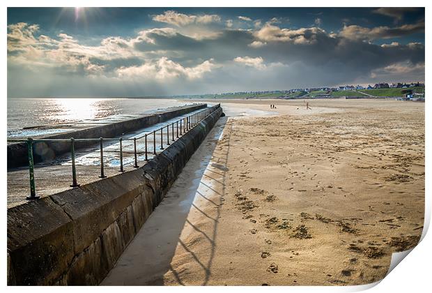 Gorleston Breakwater Print by Stephen Mole