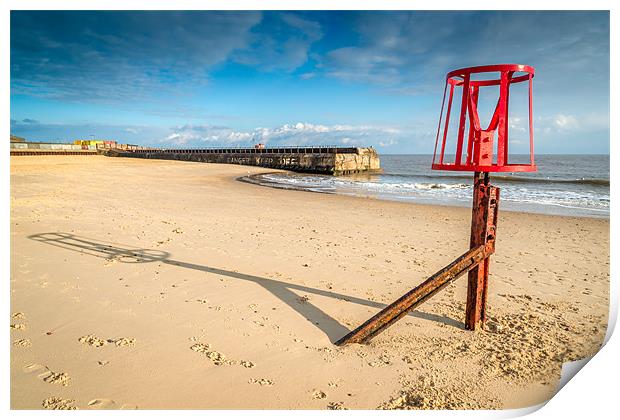 Beacon at Gorleston Print by Stephen Mole