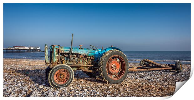Cromer Tractor Print by Stephen Mole