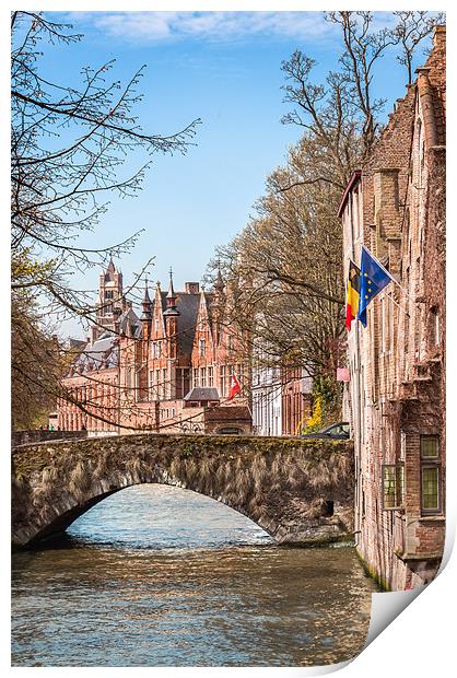 Bruges Canal Print by Stephen Mole