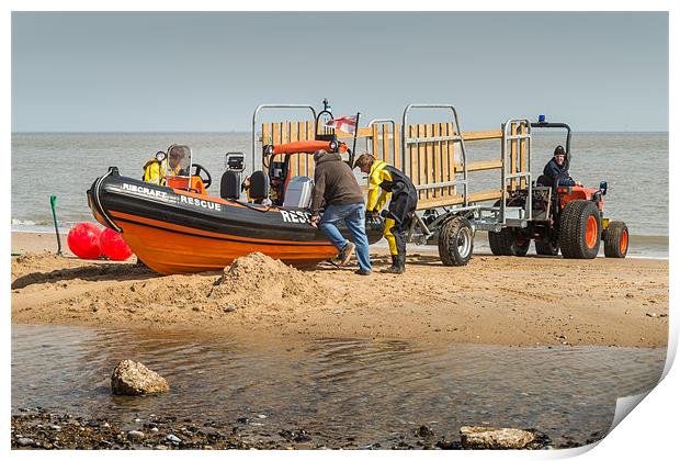 Caister LIfeboat Print by Stephen Mole