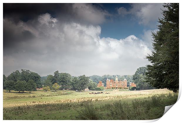 Across the field to Blickling Print by Stephen Mole