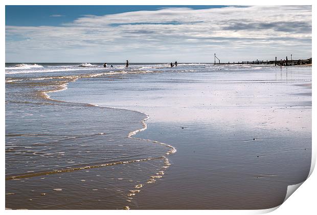 Wet sands Print by Stephen Mole