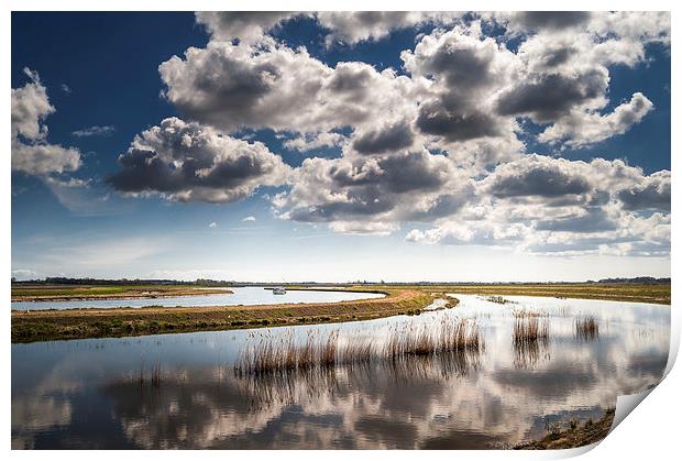 River Bure on the Norfolk Broads Print by Stephen Mole