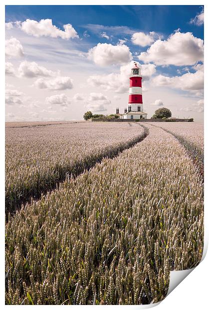  Tracks to Happisburgh Lighthouse Print by Stephen Mole