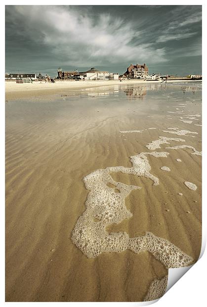 Foamy shore Print by Stephen Mole