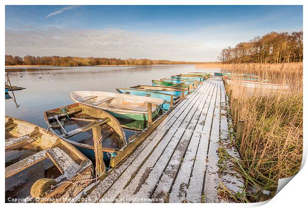 Icy Filby Broad Print by Stephen Mole