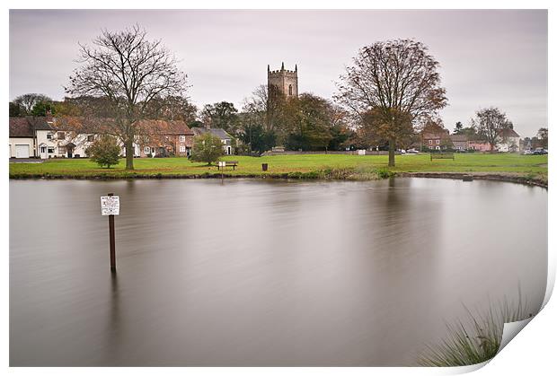 The pond at Great Massingham Print by Stephen Mole