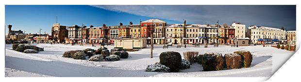 Great Yarmouth in the Snow Print by Stephen Mole