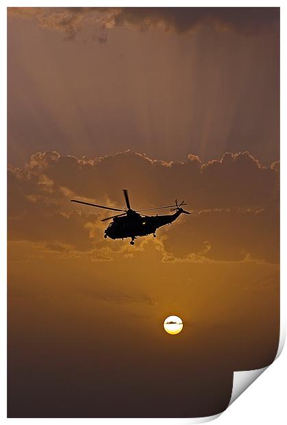The going down of the sun Print by allen martin