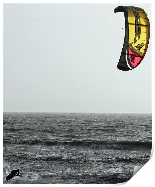 Kite-surfin. Print by allen martin