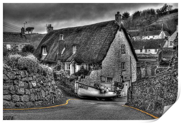 Boat in a road. Print by allen martin