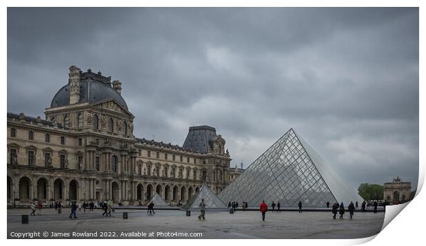 The Louvre, Paris Print by James Rowland