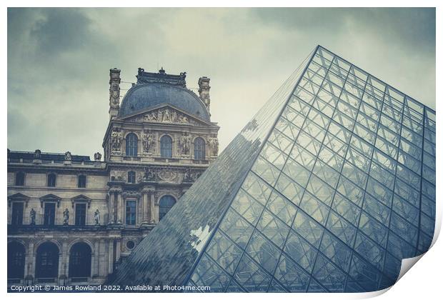Glass Louvre Print by James Rowland