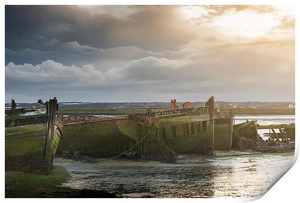 Medway Wrecks Print by James Rowland