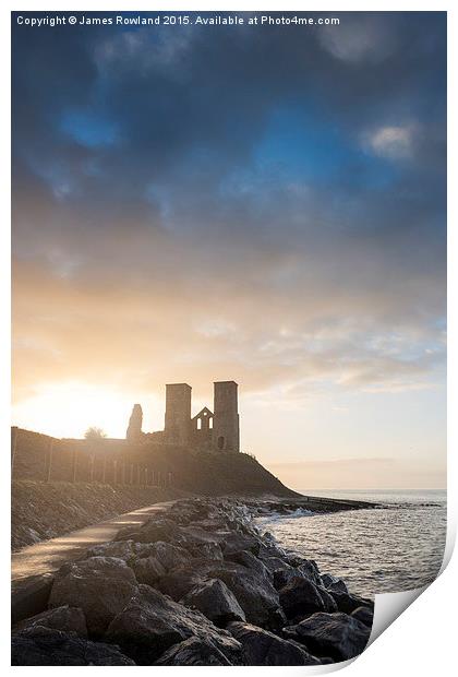  Reculver Towers Print by James Rowland