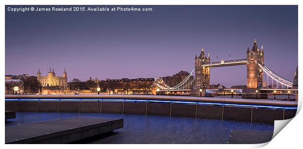 Tower of London & Tower Bridge Print by James Rowland