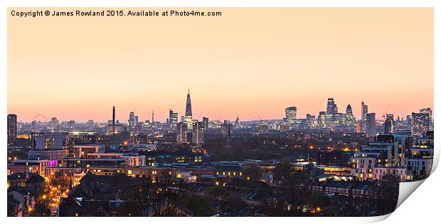 London Landmarks Panorama Print by James Rowland