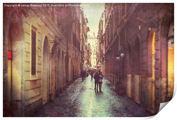  A Walk in Rome Print by James Rowland