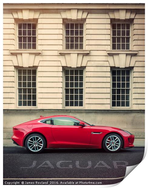 Jaguar F-Type Coupe 2015 Print by James Rowland