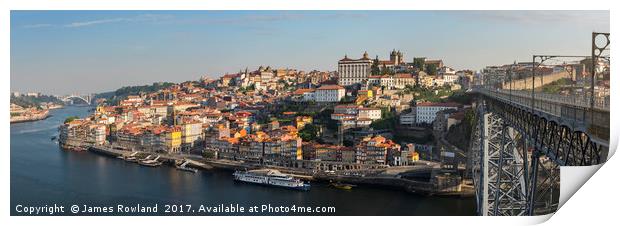 Porto Panorama Print by James Rowland