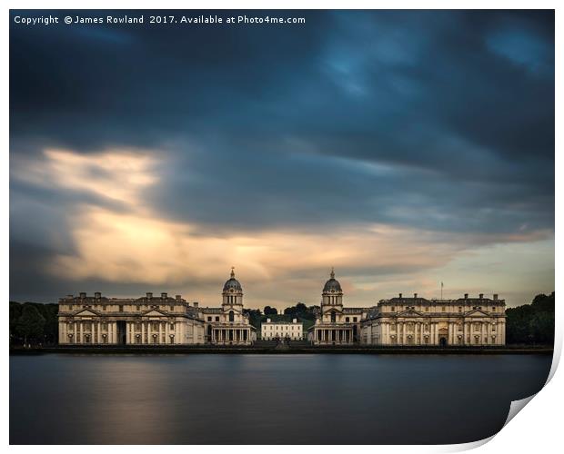 Royal Naval College, Greenwich Print by James Rowland